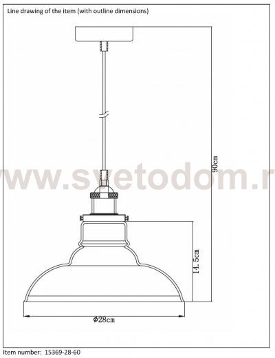 Подвесной светильник Lucide 15369/28/60 DORIS