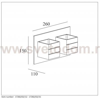 Настенный светильник бра Lucide 17282/02/31 BOK