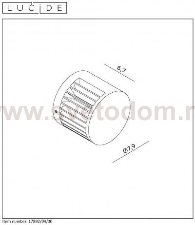 Настенный светильник бра Lucide 17892/04/30