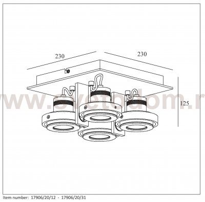 Потолочный светильник Lucide 17906/20/12 LANDA LED
