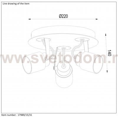 Потолочный светильник Lucide 17989/15/31 DICA