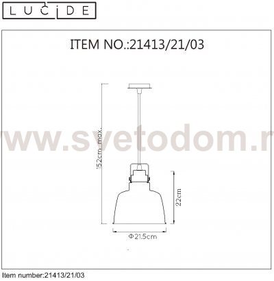 Подвесной светильник Lucide 21413/21/03