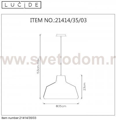 Подвесной светильник Lucide 21414/35/03