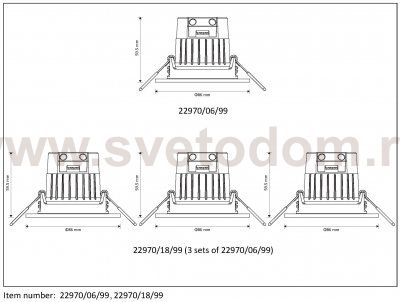 Встраиваемый светильник Lucide 22970/06/99 INKY/LED