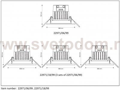 Встраиваемый светильник Lucide 22971/06/99 INKY/LED