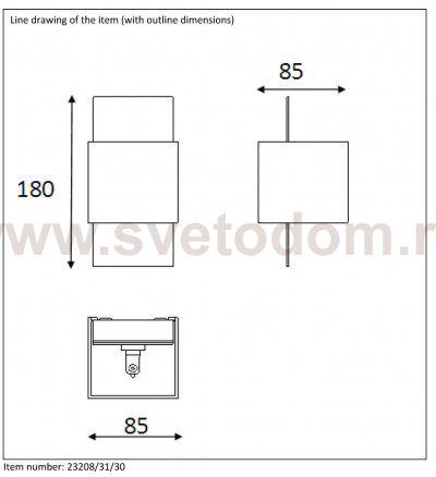 Светильник бра Lucide 23208/31/30 CUBO