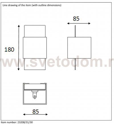 Светильник бра Lucide 23208/31/30 CUBO