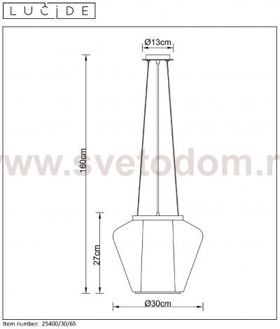 Подвесной светильник 25400/30/65 STIAN Lucide