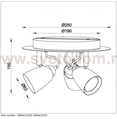 Потолочный светильник Lucide 26956/15/31 RIDE/LED