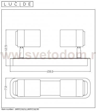 Потолочный светильник Lucide 26957/10/12