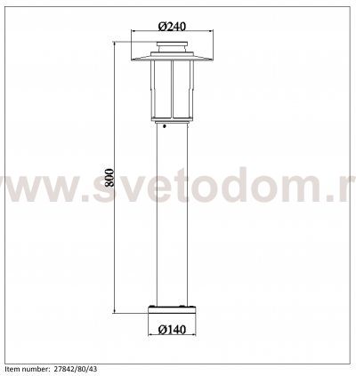 Уличный светильник столб Lucide 27842/80/43 GOESS