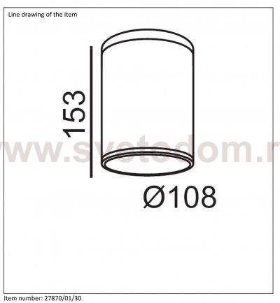 Потолочный светильник Lucide 27870/01/30 TUBIX