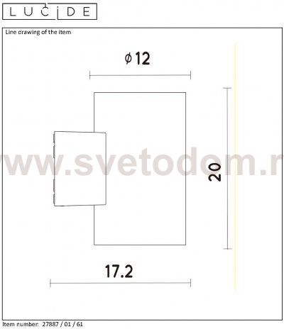 Настенный светильник бра Lucide 27887/01/61