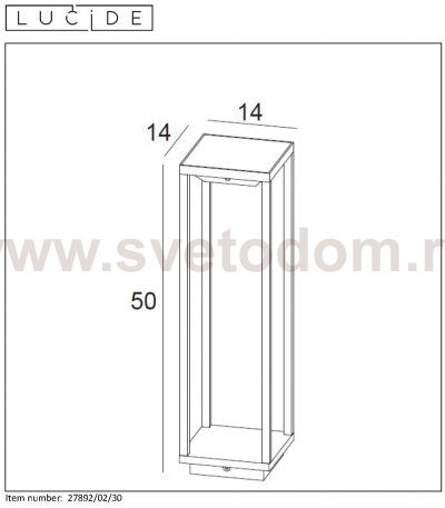 Уличный светильник столб Lucide 27892/02/30