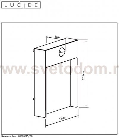 Настенный светильник бра Lucide 28863/15/30