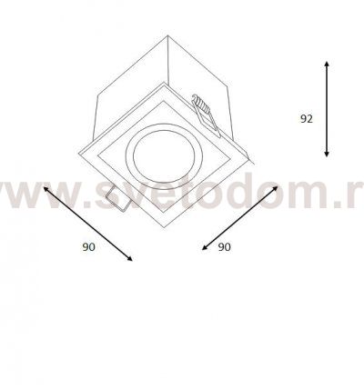 Встраиваемый светильник Lucide 28900/01/12 CHIMNEY