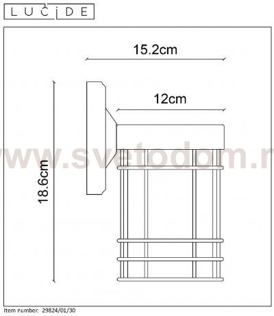 Настенный светильник бра Lucide 29824/01/30