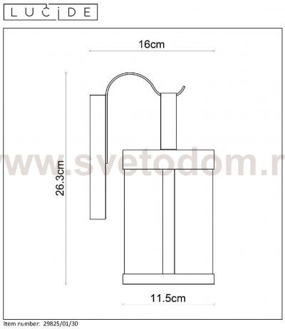 Настенный светильник бра Lucide 29825/01/30