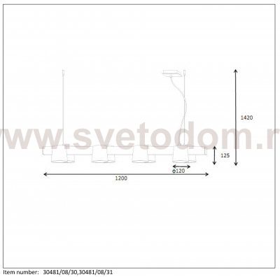 Подвесной светильник Lucide 30481/08/30 OCTO
