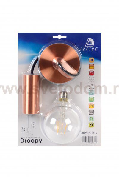 Подвесной светильник Lucide 30490/01/17 DROOPY 