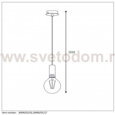 Подвесной светильник Lucide 30490/01/17 DROOPY 