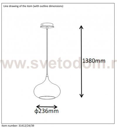 Подвес Lucide 31412/24/39 RIVA