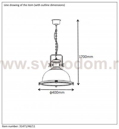 Подвесной светильник Lucide 31471/46/11 OLD BURDIE