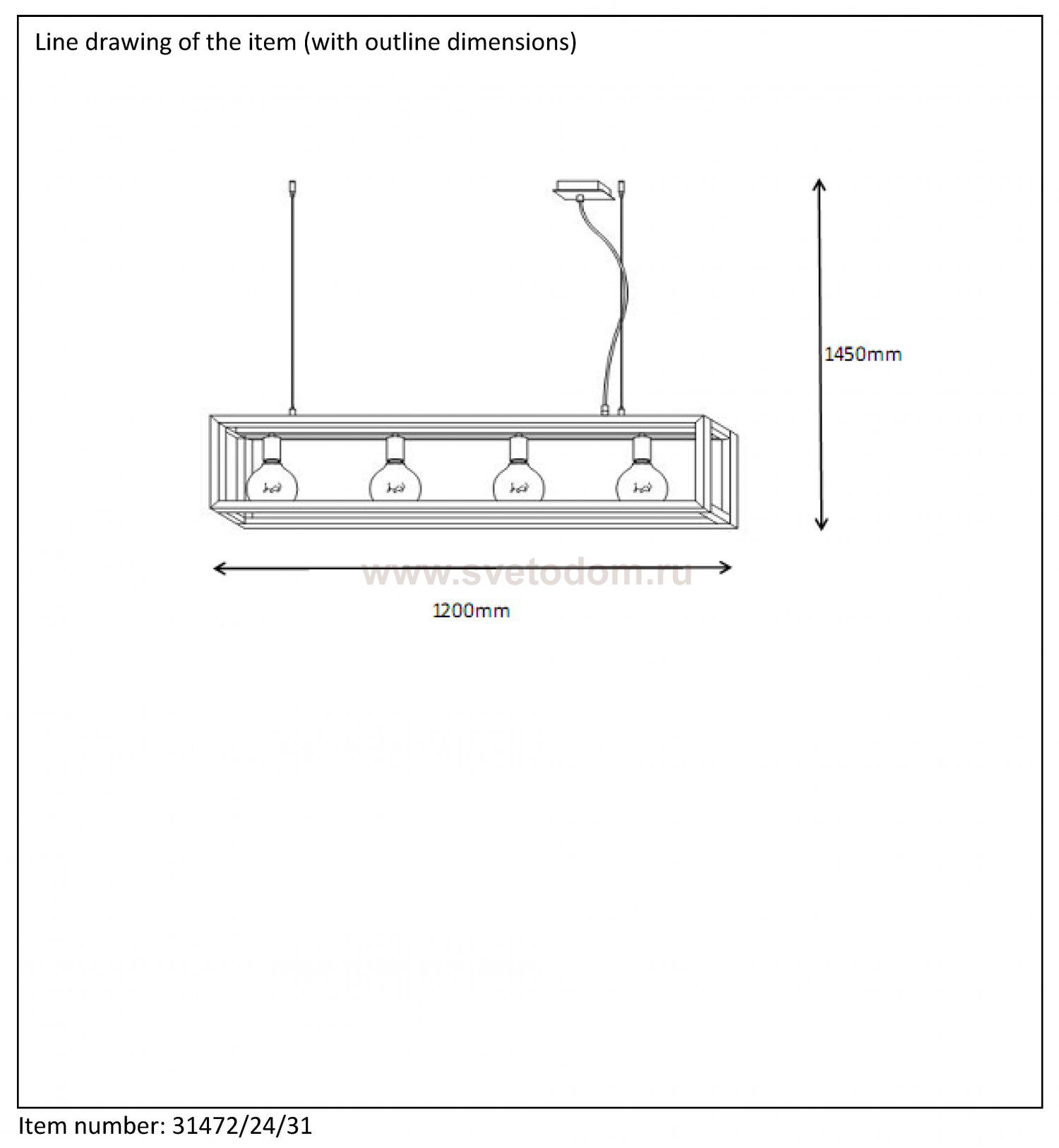 Подвесной светильник Lucide 31472/24/31