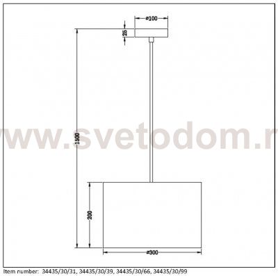 Подвесной светильник Lucide 34435/30/66