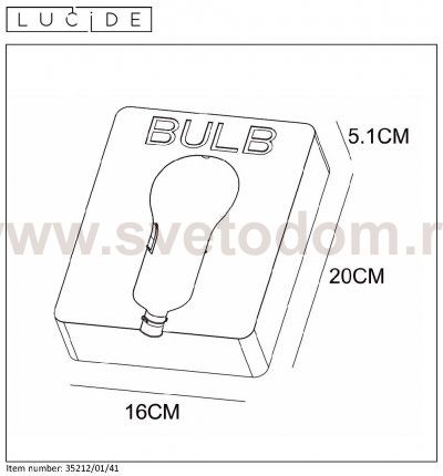 Настенный светильник бра Lucide 35212/01/41