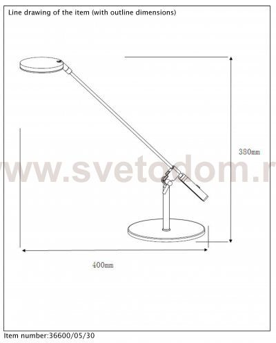 настольная лампа Lucide 36600/05/30 STRATOS