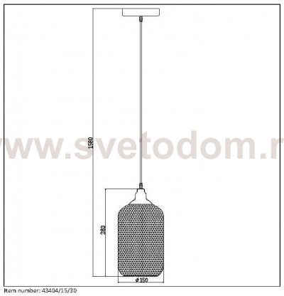 Подвесной светильник Lucide 43404/15/30 MESH