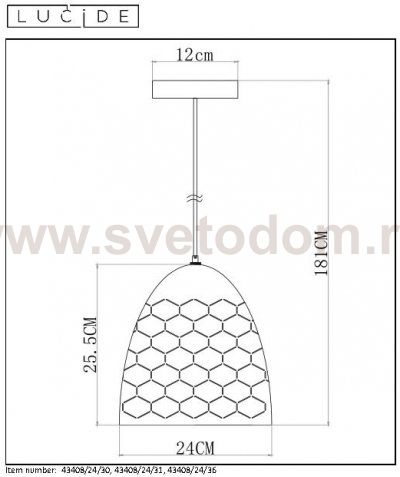 Подвесной светильник 43408/24/31 GALLA Lucide