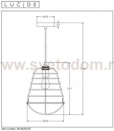 Подвесной светильник 45356/01/97 ZYCH Lucide