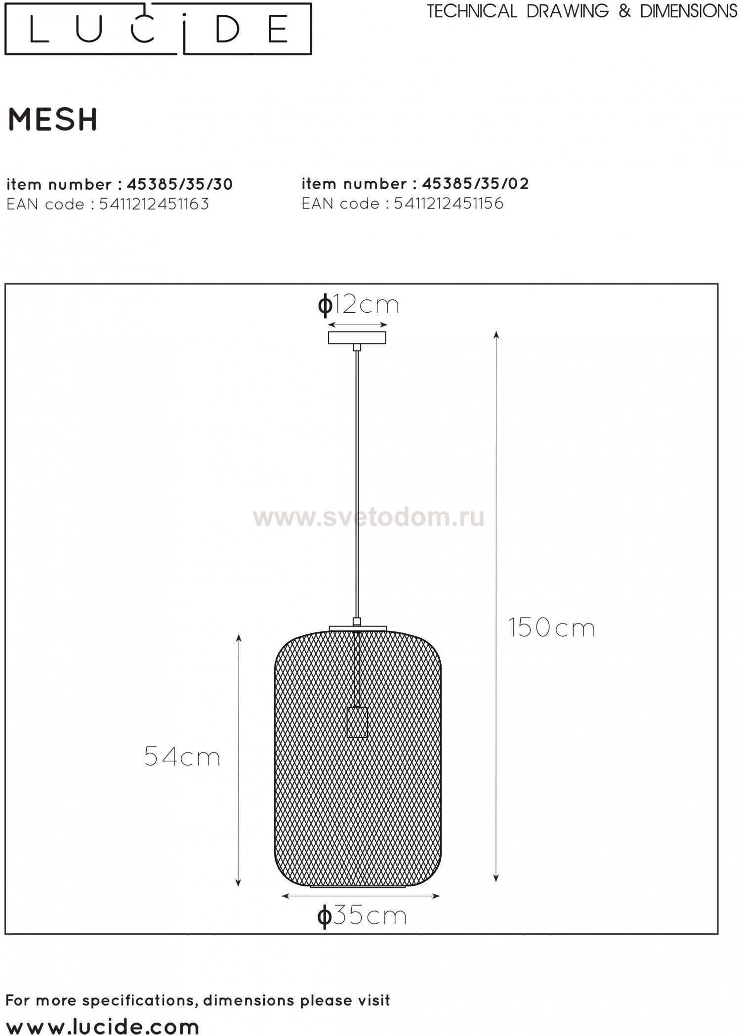 Светильник Lucide 45385/35/30