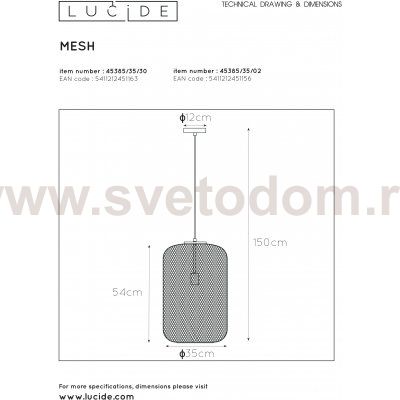 Светильник Lucide 45385/35/30