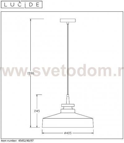 Подвесной светильник 45452/40/97 CAMUS Lucide