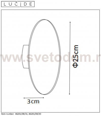 Светильник бра 46201/08/31 EKLYPS Lucide
