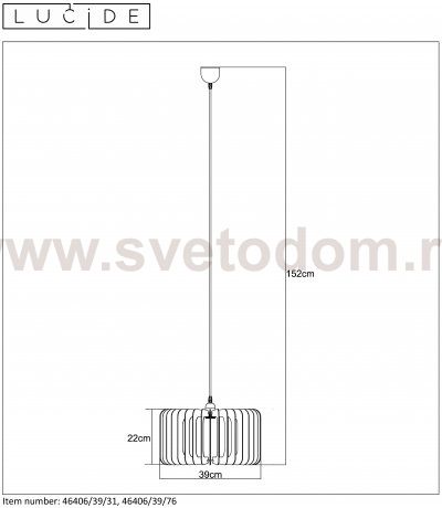 Подвесной светильник 46406/39/31 ETTA Lucide