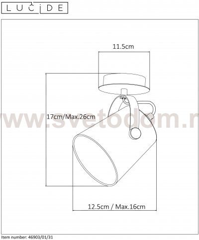 Светильник спот 46903/01/31 EDO Lucide