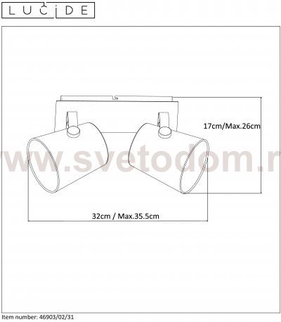 Светильник спот 46903/02/31 EDO Lucide