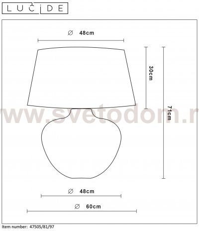 Настольная лампа Lucide 47505/81/97