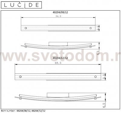 Настенный светильник бра Lucide 48204/08/12