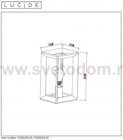 Светильник бра 73202/01/18 THOR Lucide