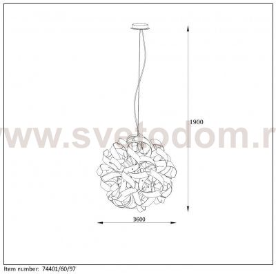 Подвесной светильник 74401/60/97 ATOMA Lucide