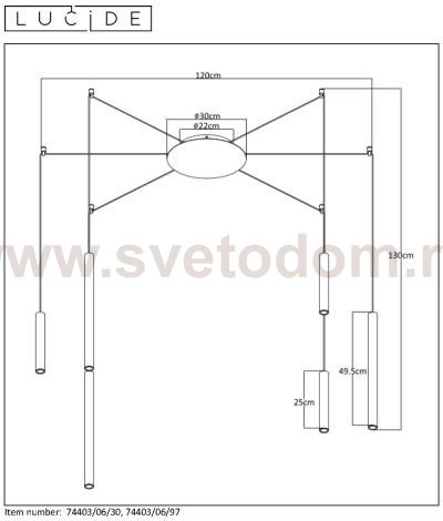 Светильник Lucide 74403/06/97