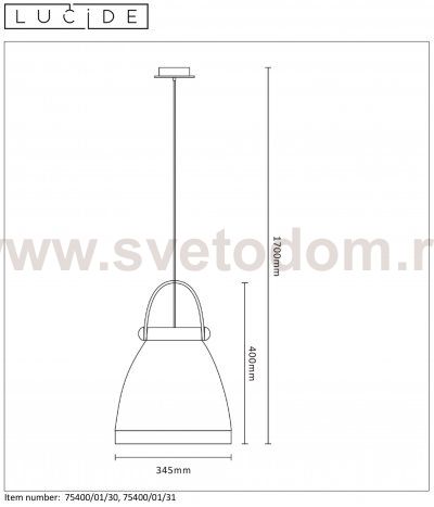 Подвесной светильник 75400/01/31 GAILLON Lucide