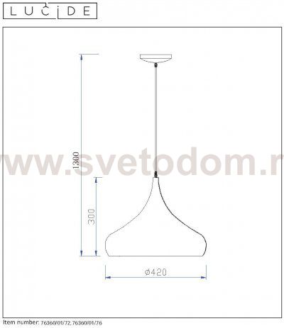 Подвесной светильник 76360/01/76 WOODY Lucide