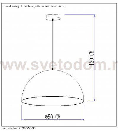 Подвесной светильник Lucide 76363/50/36 MATTIE