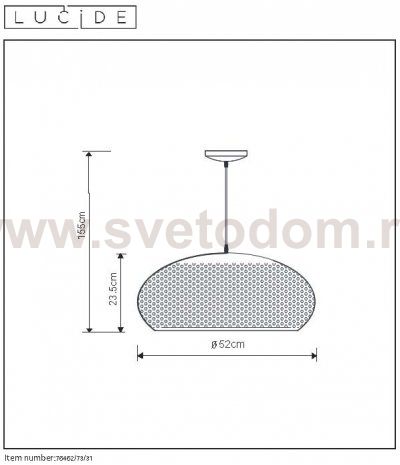 Подвесной светильник Lucide 76463/53/36